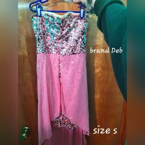 Mini dress shorter in front